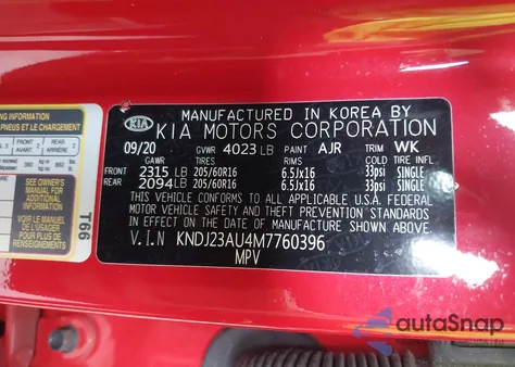 2021 Kia Soul S z USA, uszkodzony, nr VIN KNDJ23AU4M7760396